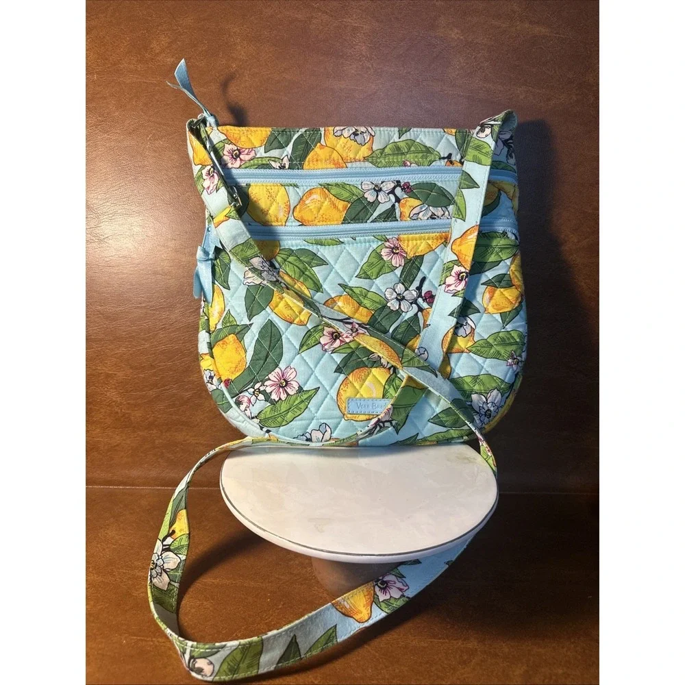 Vera Bradley Trio Zip Hipster Purse Handbag LEMON GROVE Cross Body